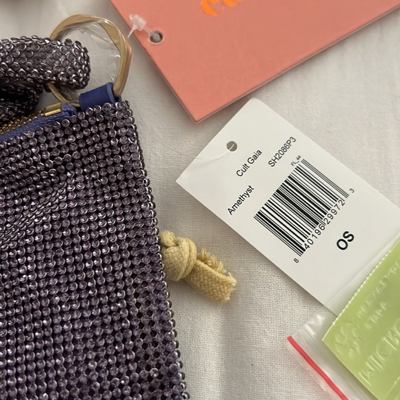 Cult Gaia Hera Nano Rhinestone Shoulder Bag in Amethyst Purple NEW With Tags - Picture 8 of 9